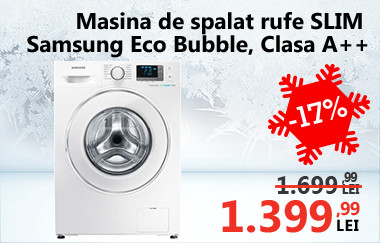 Mașină de spălat rufe SLIM Samsung Eco Bubble WF60F4E5W2W
