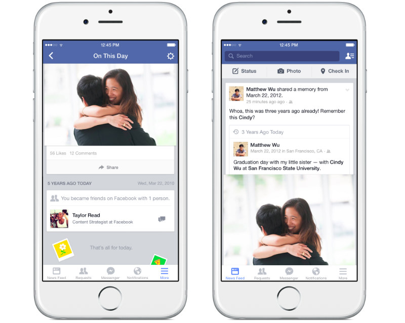 Facebook on this day cea mai noua optiune de la Facebook