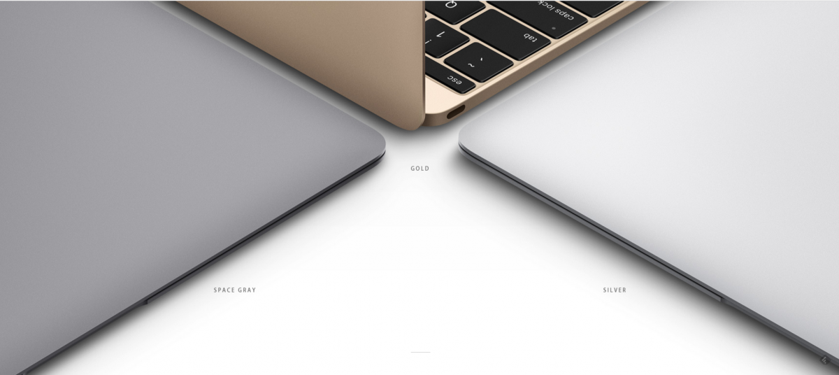 Macbook 12 inch culori - gold, space gray