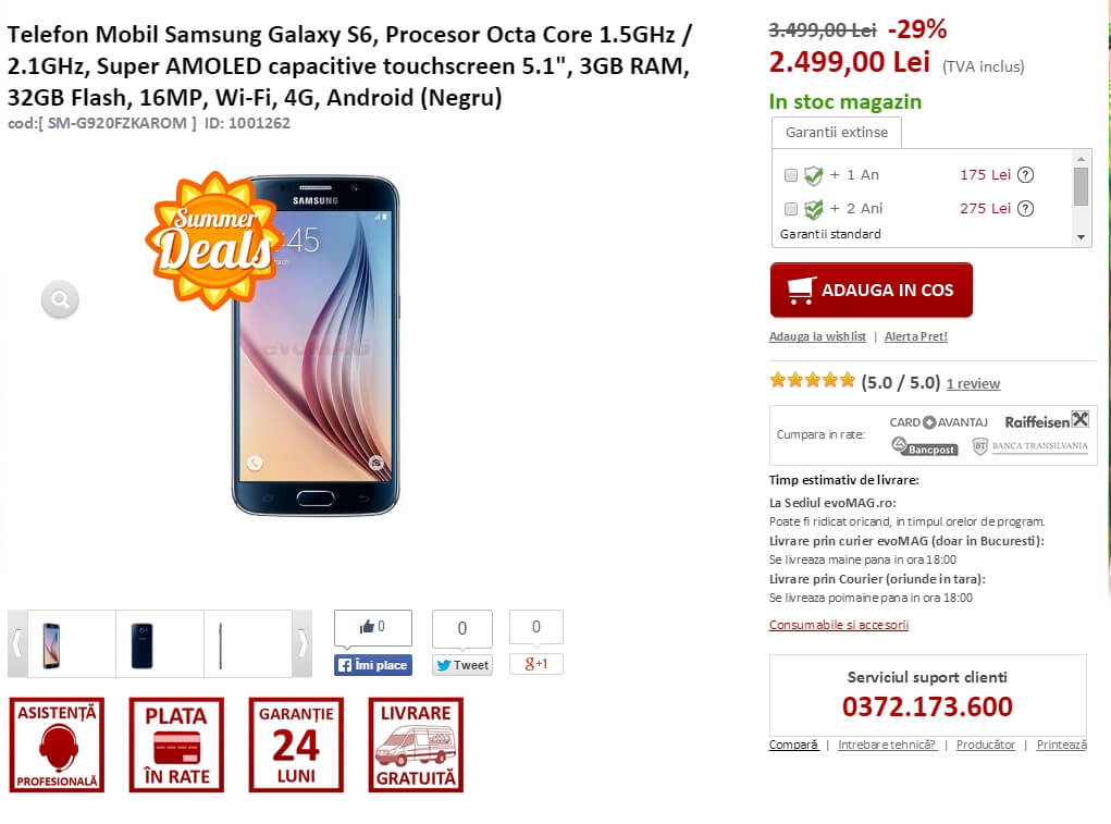 Samsung Galaxy S6 oferta evomag
