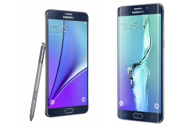 Samsung Galaxy Note 5 and Samsung Galaxy S6 Edge +