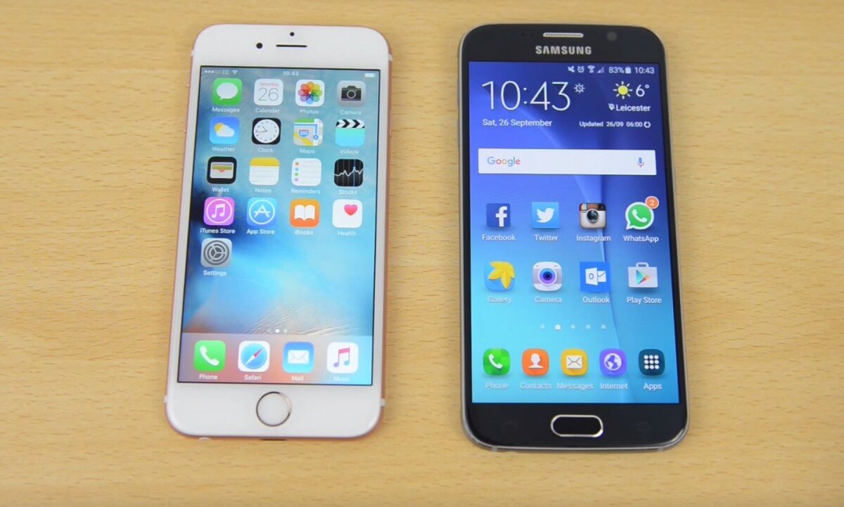 iPhone 6s vs Samsung Galaxy S6 testul vitezei