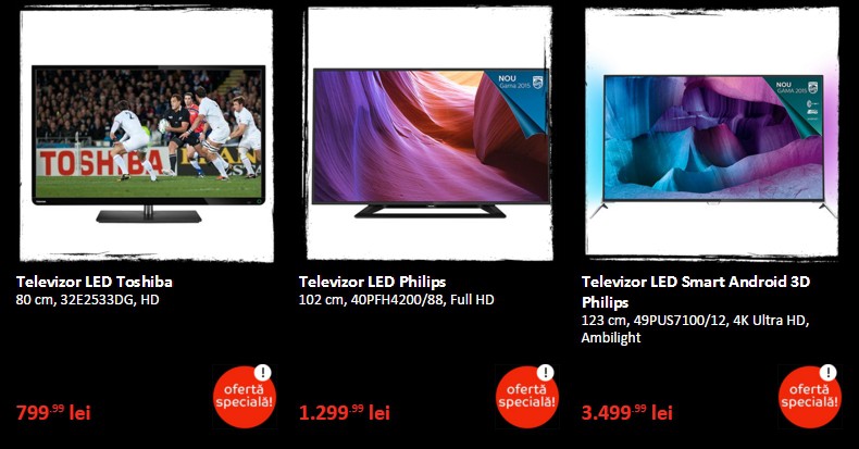 5 televizoare 2 - Black Friday 2015 Emag