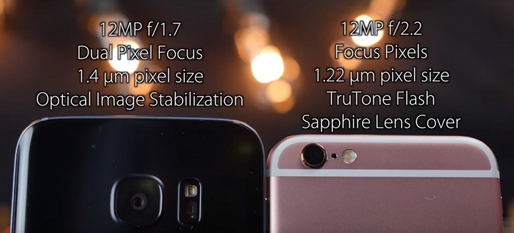 Diferente camera Samsung S7 vs iPhone 6s