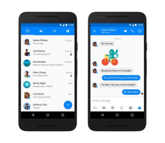 Facebook Messenger primește oficial Material Design