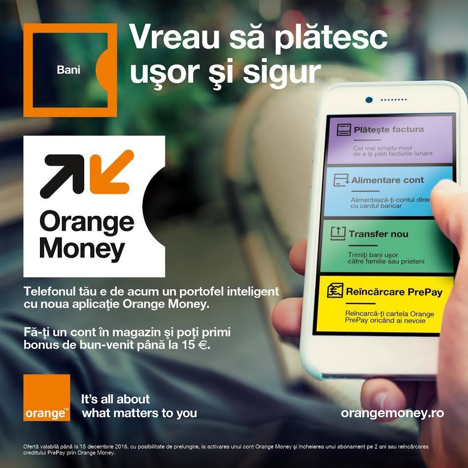 Orange România lansează Orange Money, serviciul de transfer de bani și plăți cu telefonul mobil