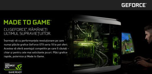 Plăcile grafice GeForce GTX din seria 10 sunt din nou disponibile în România la prețuri avantajoase, prin promoția ”Made to Game” madetogame