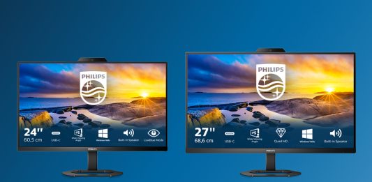Noile monitoare Philips cu camere web de 5 MP sunt concepute pentru business și divertisment